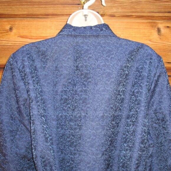 NWOT Blue Brocade Jacket - Picture 7 of 8